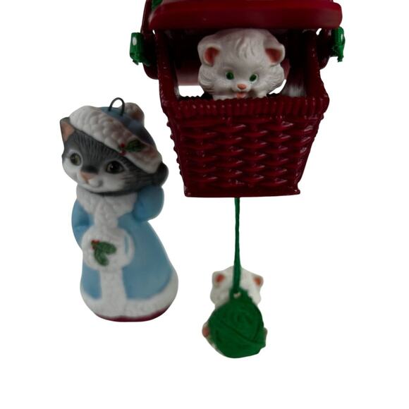 Hallmark Keepsake Ornament 1988 Peek-a-boo Kitties and Christmas Kity 1988/1990 - Picture 2 of 7